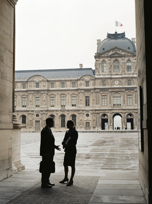 Collègues discutant